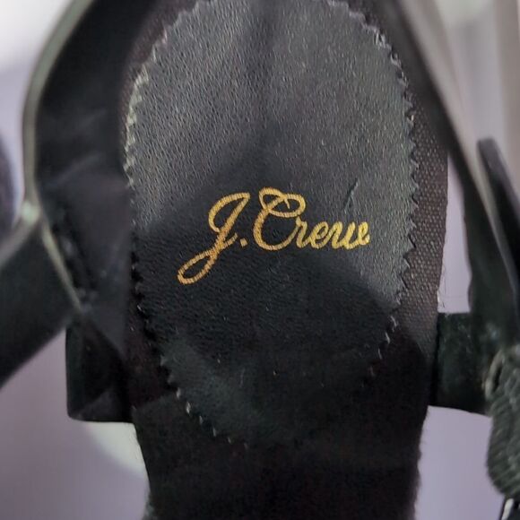 Jcrew NWT black  strap platform wedge espadrilles 6.5 - Picture 3 of 13